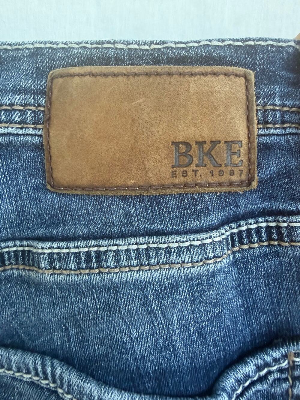 BKE Nolan Relaxed Straight Jeans Men 32x32 Blue Denim